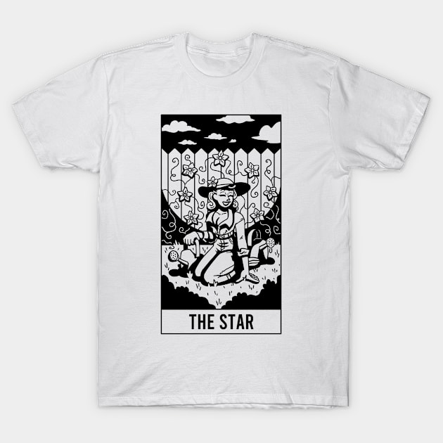 The Star Gardener Tarot Card T-Shirt by BurgandyBalloons